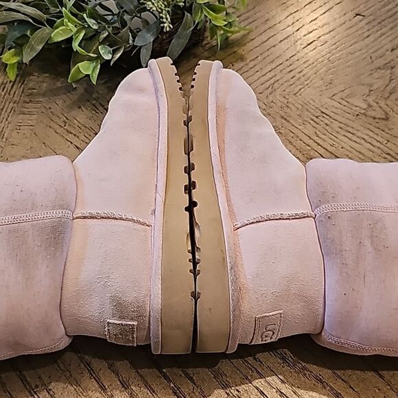 Classic short fur jersey cozy UGG size 7 light pink - Picture 6 of 12
